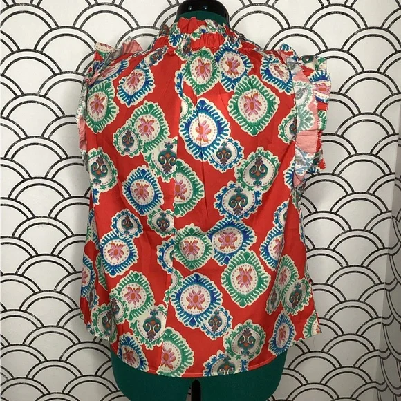 Avara Multicolor Paisley Blouse – Size M - Picture 3 of 10